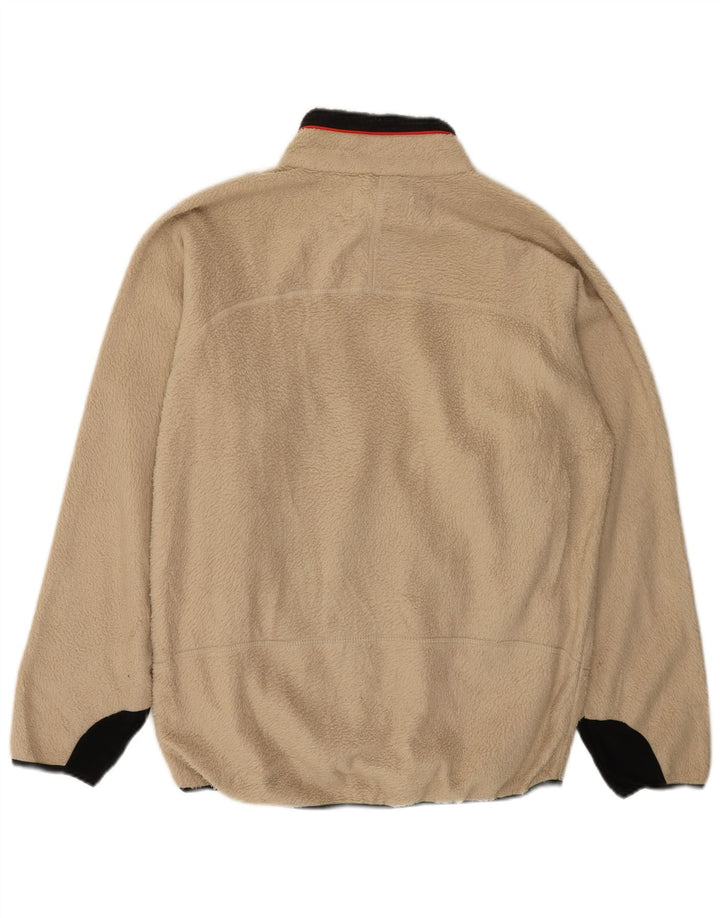 Fila Herren Fleecejacke UK 40 Large Beige Colourblock Polyester