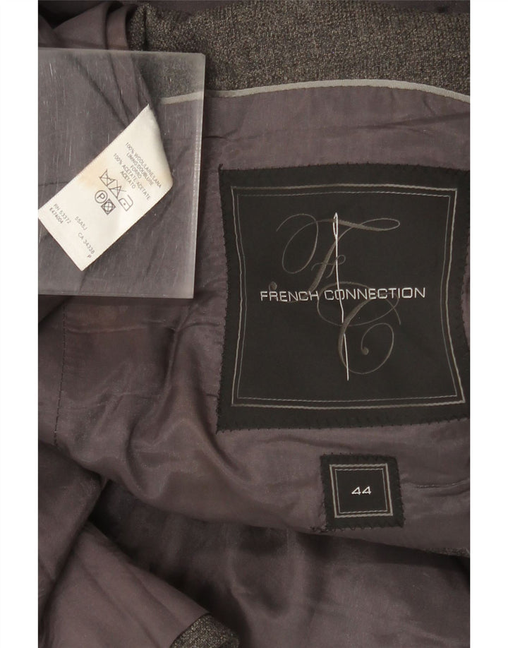 French Connection Herren-Blazer mit 2 Knöpfen, UK 44, 2XL, graue Wolle