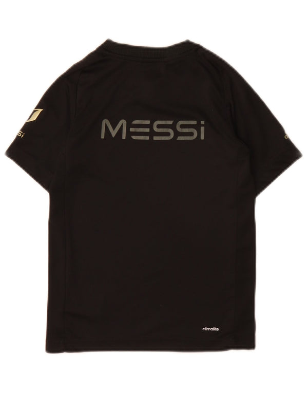 Adidas Jungen MESSI Graphic T-Shirt Top 7–8 Jahre, schwarzes Polyester