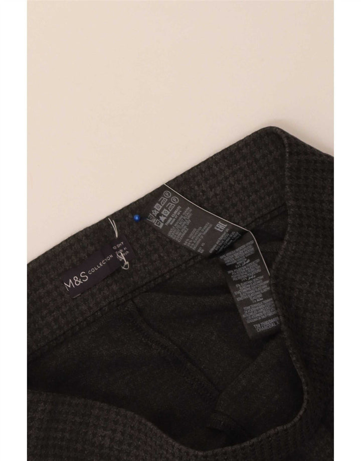Marks & Spencer Damenhose UK 10 Small W26 L26 Grauer Hahnentritt