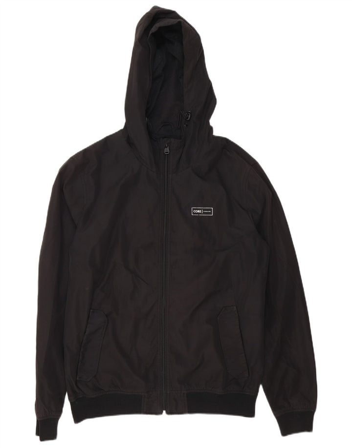 JACK & JONES Herren Bomberjacke mit Kapuze UK 38 Medium Schwarz
