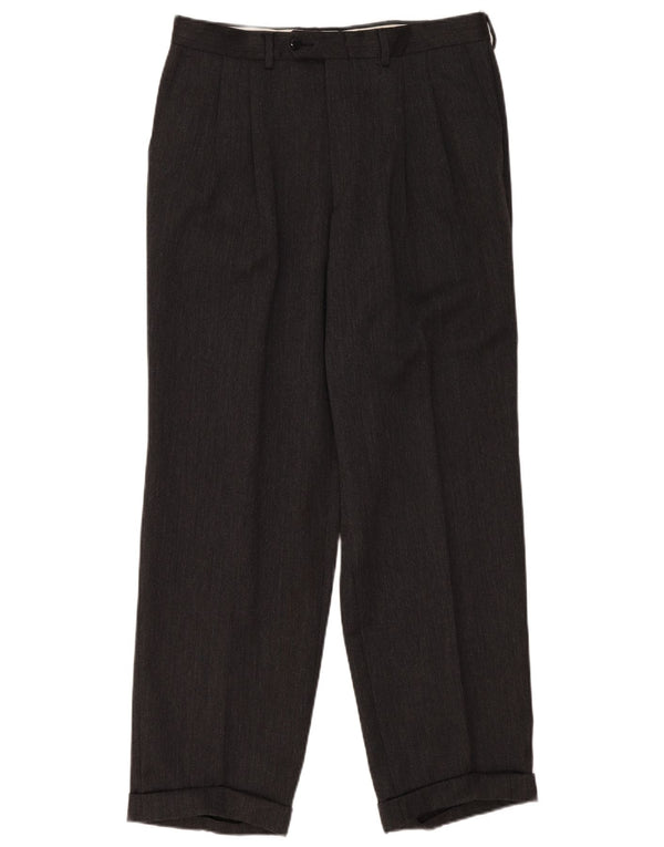 Cacharel Mens Pegged Suit Hose IT 50 Large W34 L31 Grau