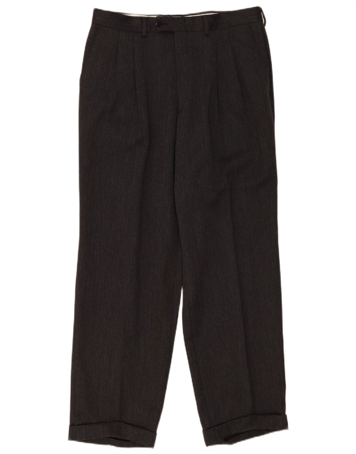 Cacharel Mens Pegged Suit Hose IT 50 Large W34 L31 Grau