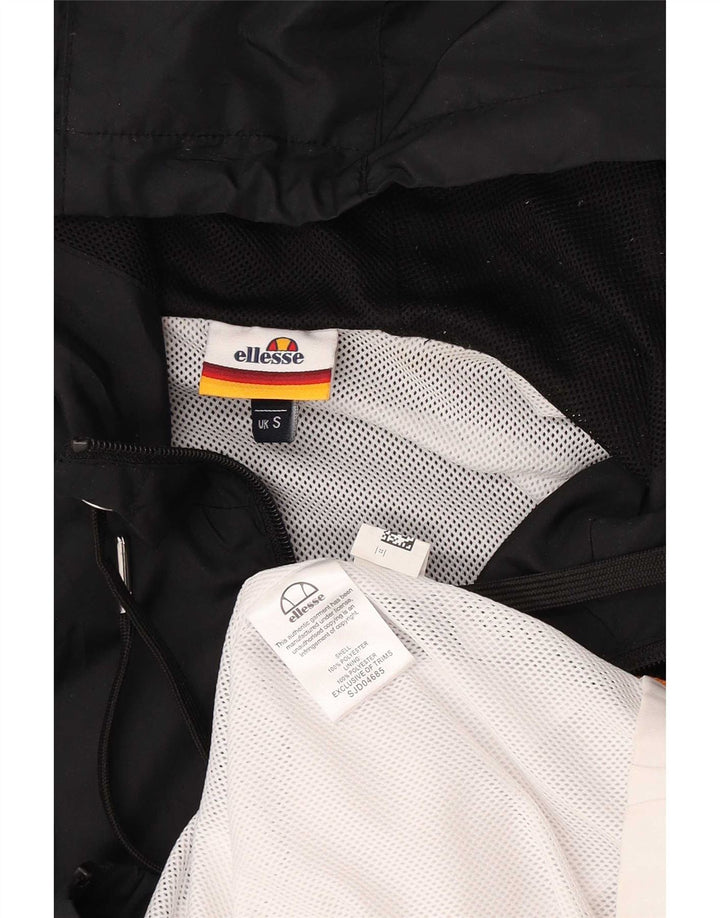Ellesse Herren-Trainingsanzug mit grafischer Kapuze, Jacke, Größe S, Schwarz, Farbblock