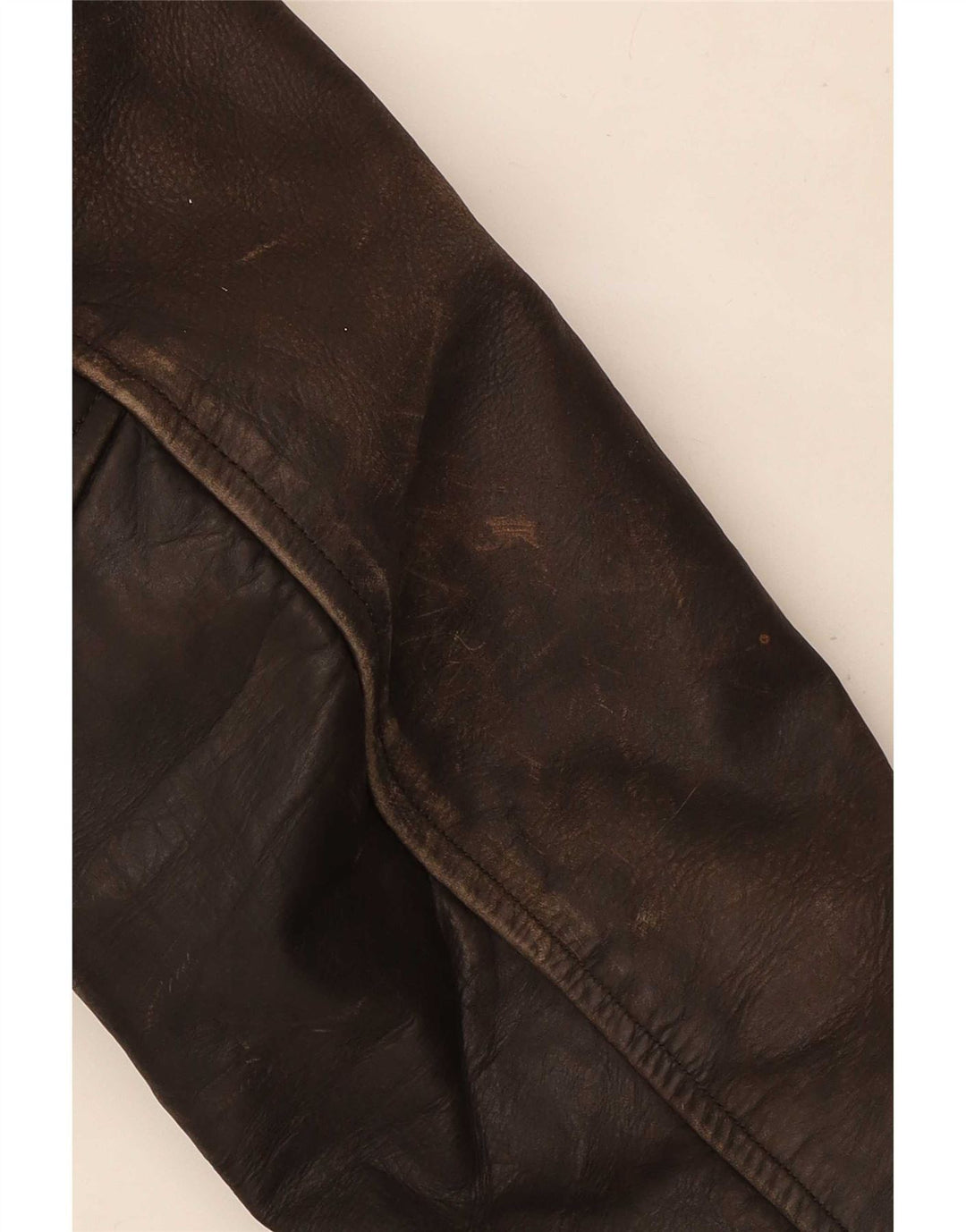 Redskins Herren Motorstyle Leder Bikerjacke UK 40 Large Braun Colourblock