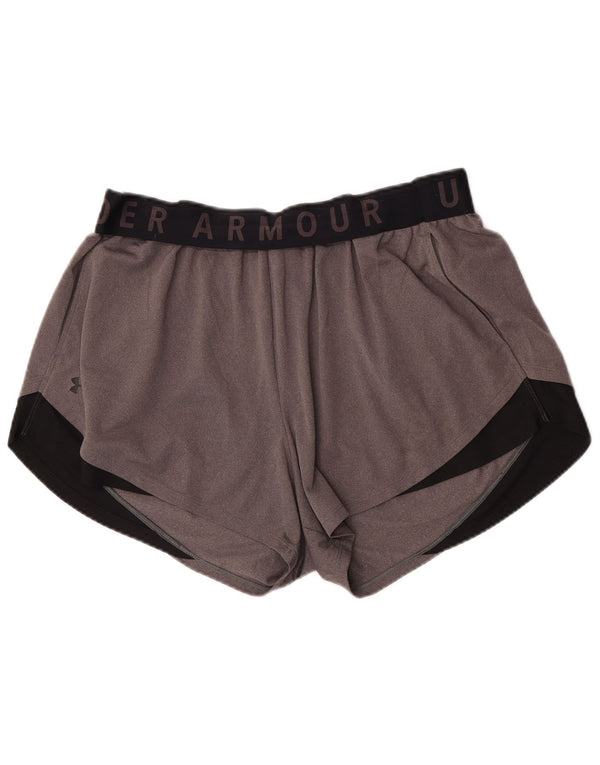 Under Armour Damen Heat Gear Sport Shorts UK 18 XL Grau Farbblock