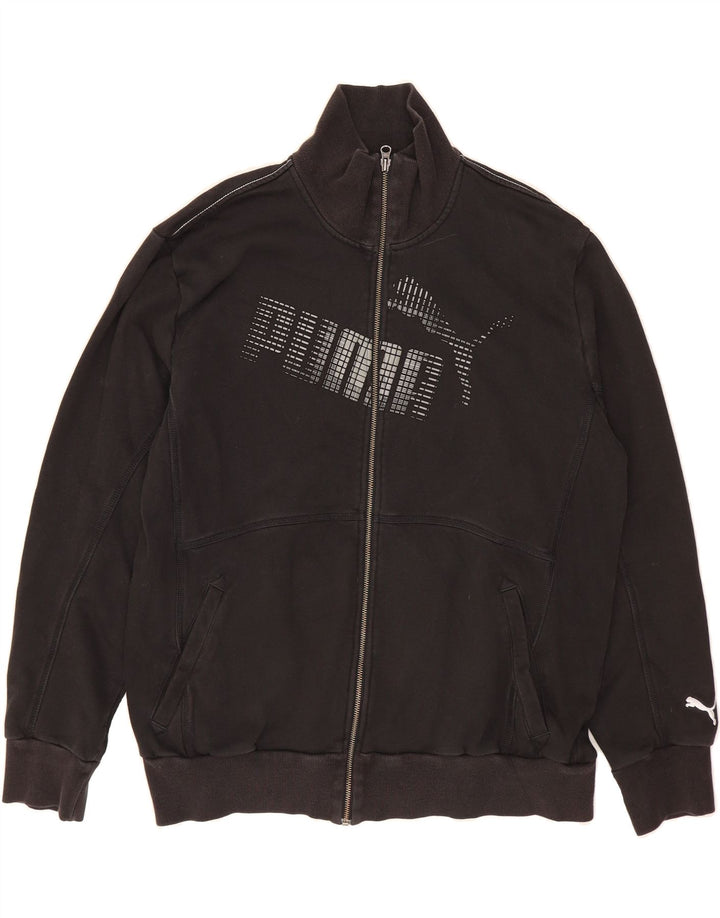 PUMA Mens Graphic Tracksuit Top Jacket XL Black Cotton Vintage Puma and Second-Hand Puma from Messina Hembry 