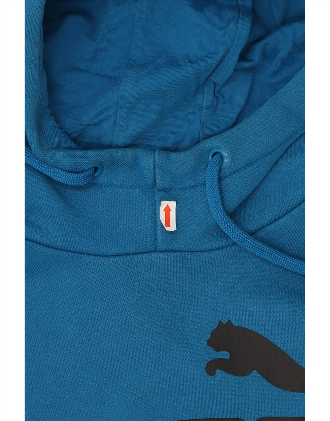 PUMA Mens Graphic Hoodie Jumper Small Blue Cotton Vintage Puma and Second-Hand Puma from Messina Hembry 