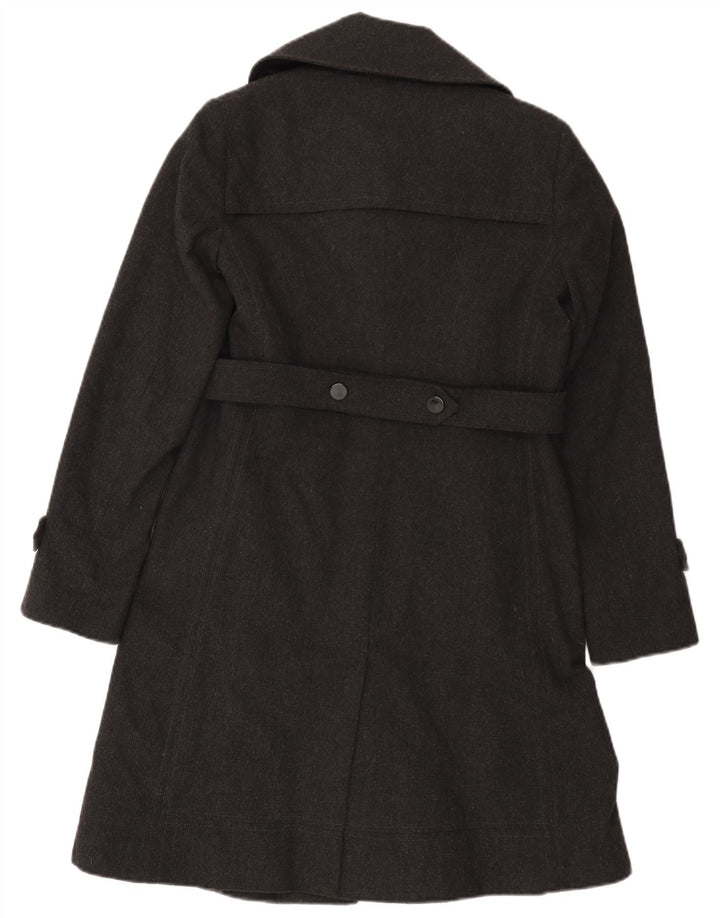 CNC Costume National Zweireihiger Damenmantel IT 40 Small Grau Polyester