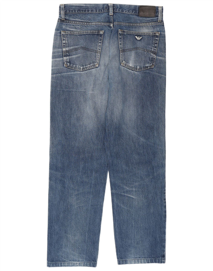 Armani Herren Straight Jeans W36 L31 Blau