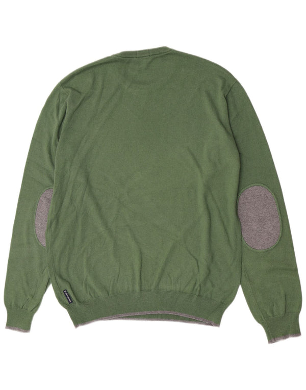 Armani Jeans Herren Regular Fit Rundhalspullover Pullover XL Grüne Baumwolle