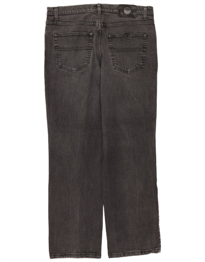 TRUSSARDI Herren Straight Jeans W36 L29 Graue Baumwolle