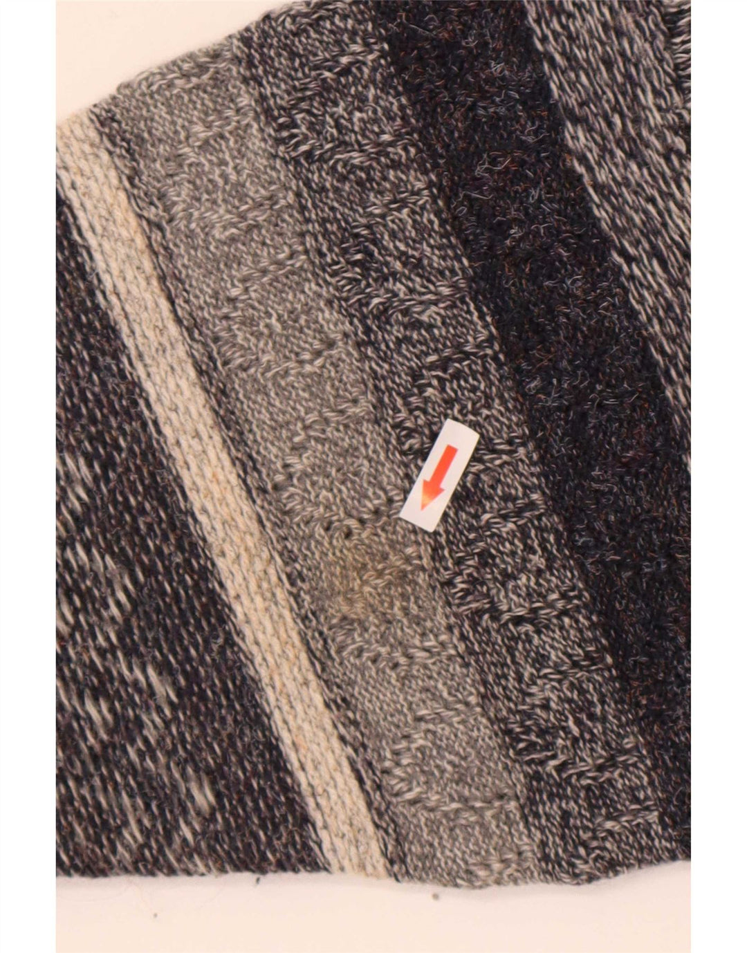 St. Bernard Rollkragenpullover für Herren, mittelgrau, gestreift, Acryl