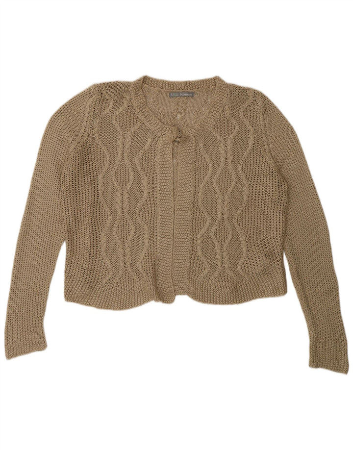 Marks & Spencer Damen-Strickjacke in Übergröße, Gr. 40, Beige, Acryl