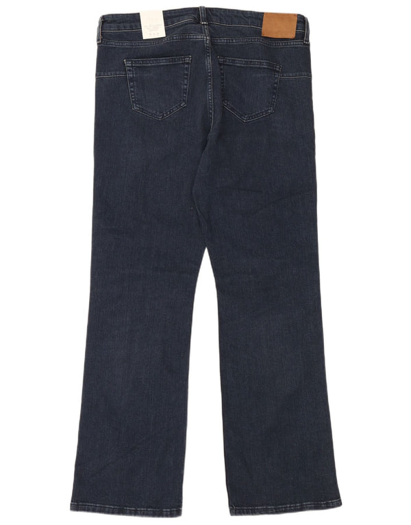 Zara Damen Bootcut Jeans EU 48 2XL W38 L32 Marineblaue Baumwolle