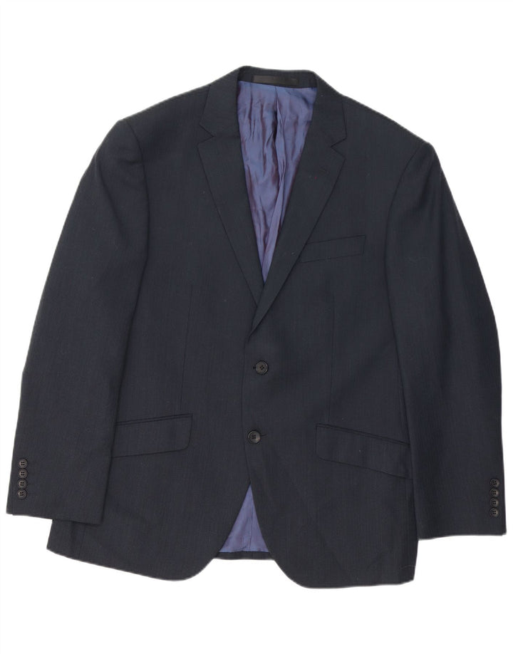 Marks & Spencer Herren-Blazer mit 2 Knöpfen, UK 42, große marineblaue Wolle