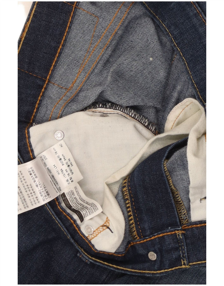 Levi's Damen 513 Straight Jeans W31 L34 Blaue Baumwolle