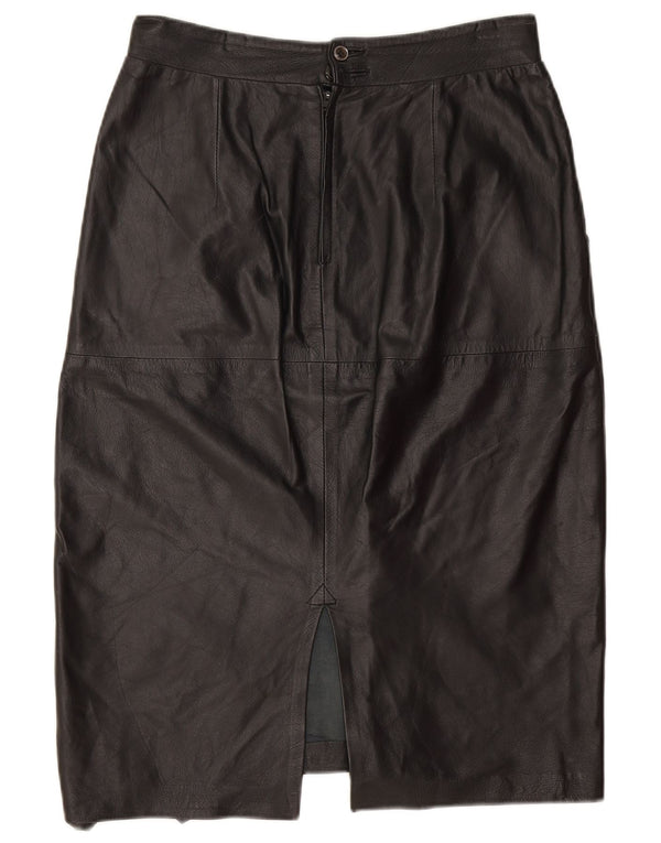 Vintage Damen Lederrock W30 Medium Schwarz