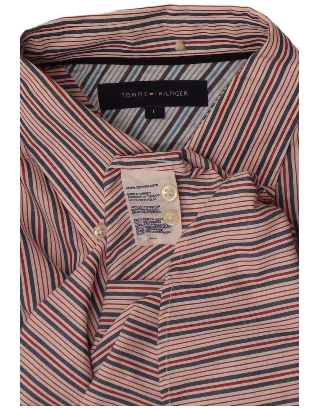 Tommy Hilfiger Herrenhemd, groß, mehrfarbig, Nadelstreifen, Baumwolle