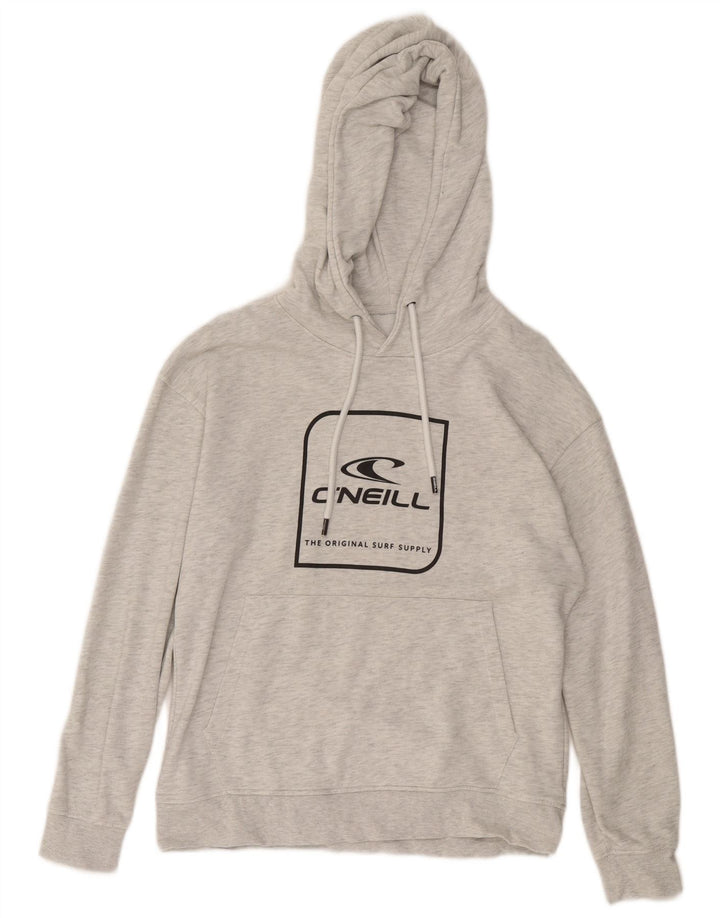 O'NEILL Herren-Kapuzenpullover mit Grafik, Größe S, Grau, Baumwolle