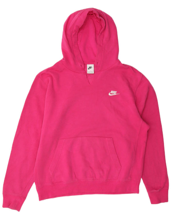 Nike Damen Kapuzenpullover UK 16 Large Rosa Baumwolle