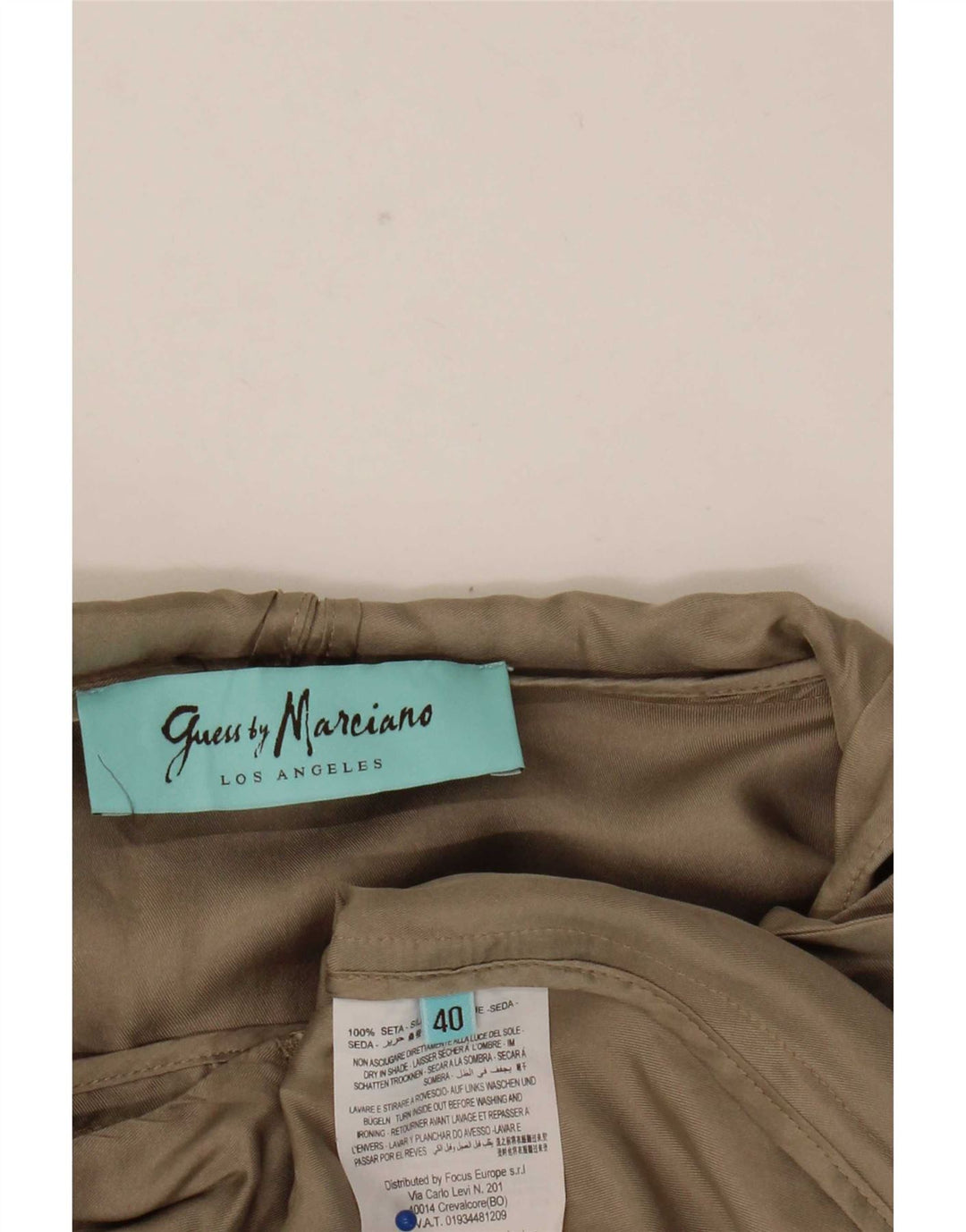 Guess By Marciano Damen-Utility-Jacke mit Kapuze IT 40 Small Beige Seide
