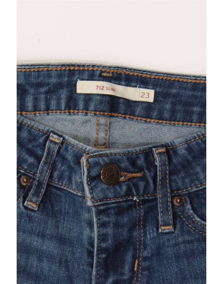 LEVI'S Womens 712 Slim Jeans W23 L33 Blue Vintage Levi's and Second-Hand Levi's from Messina Hembry 