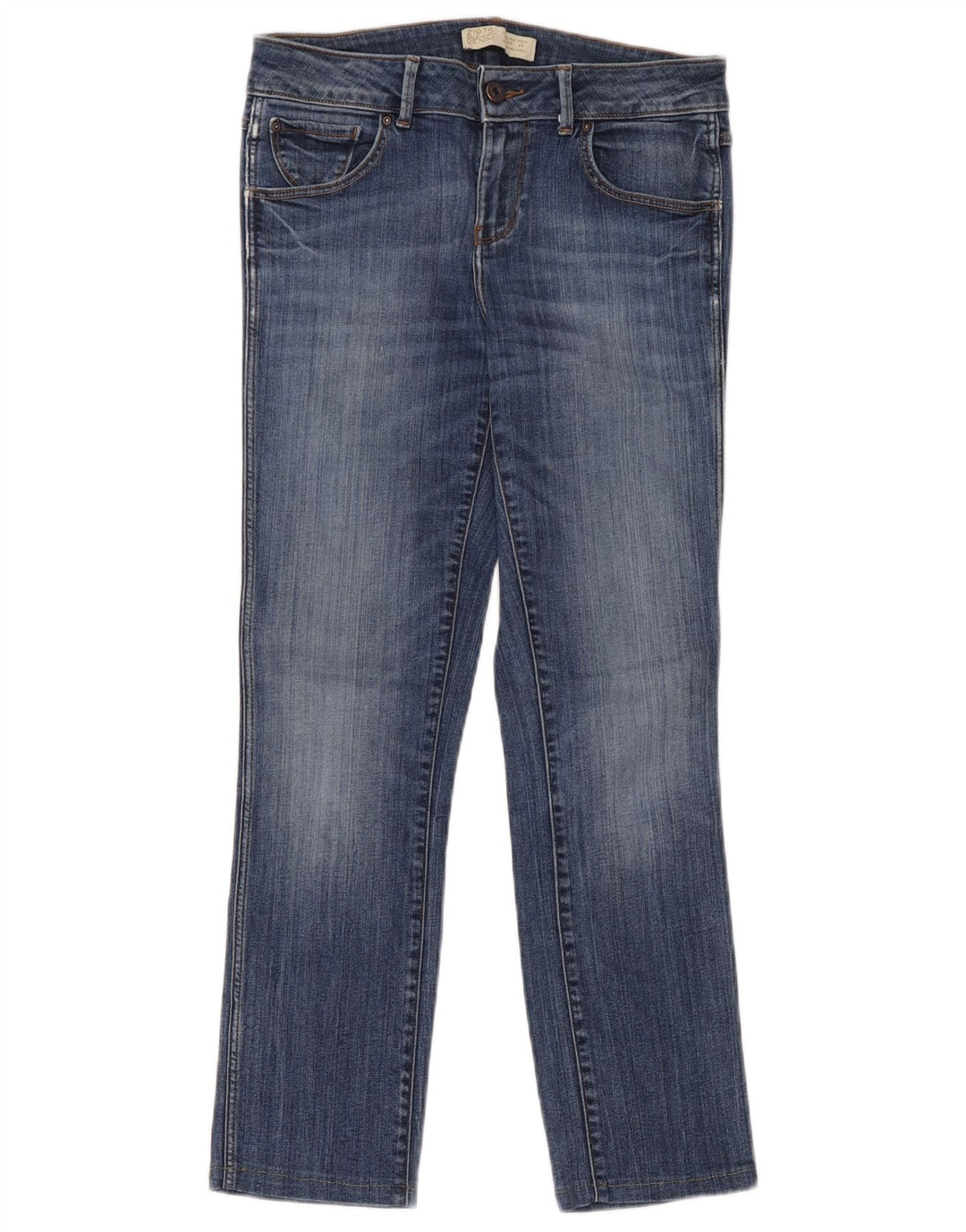 Zara Damen Slim Jeans EU 38 Small W28 L27 Blau