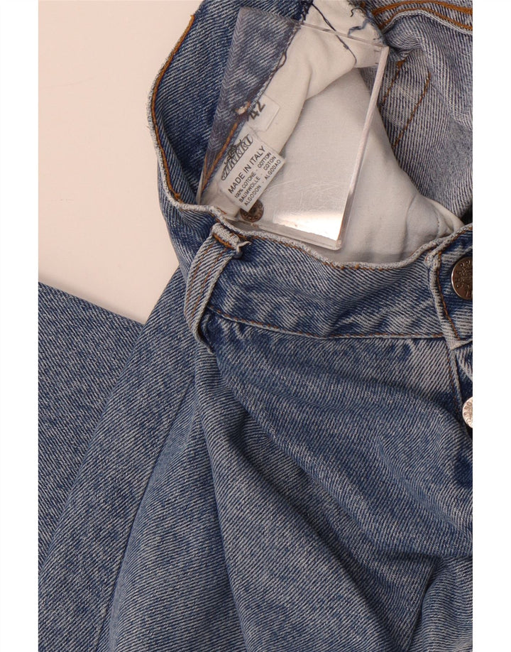 El Charro Damen Tapered Jeans IT 42 Medium W34 L29 Blaue Baumwolle