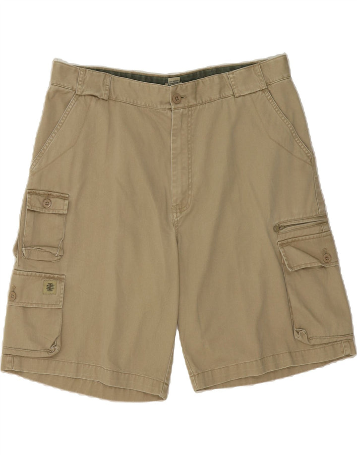 IZOD Mens Cargo Shorts W38 XL Beige Cotton Vintage Izod and Second-Hand Izod from Messina Hembry 