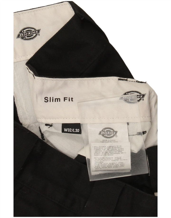 Dickies Herren Slim Fit Chinohose W32 L27 Schwarz Polyester