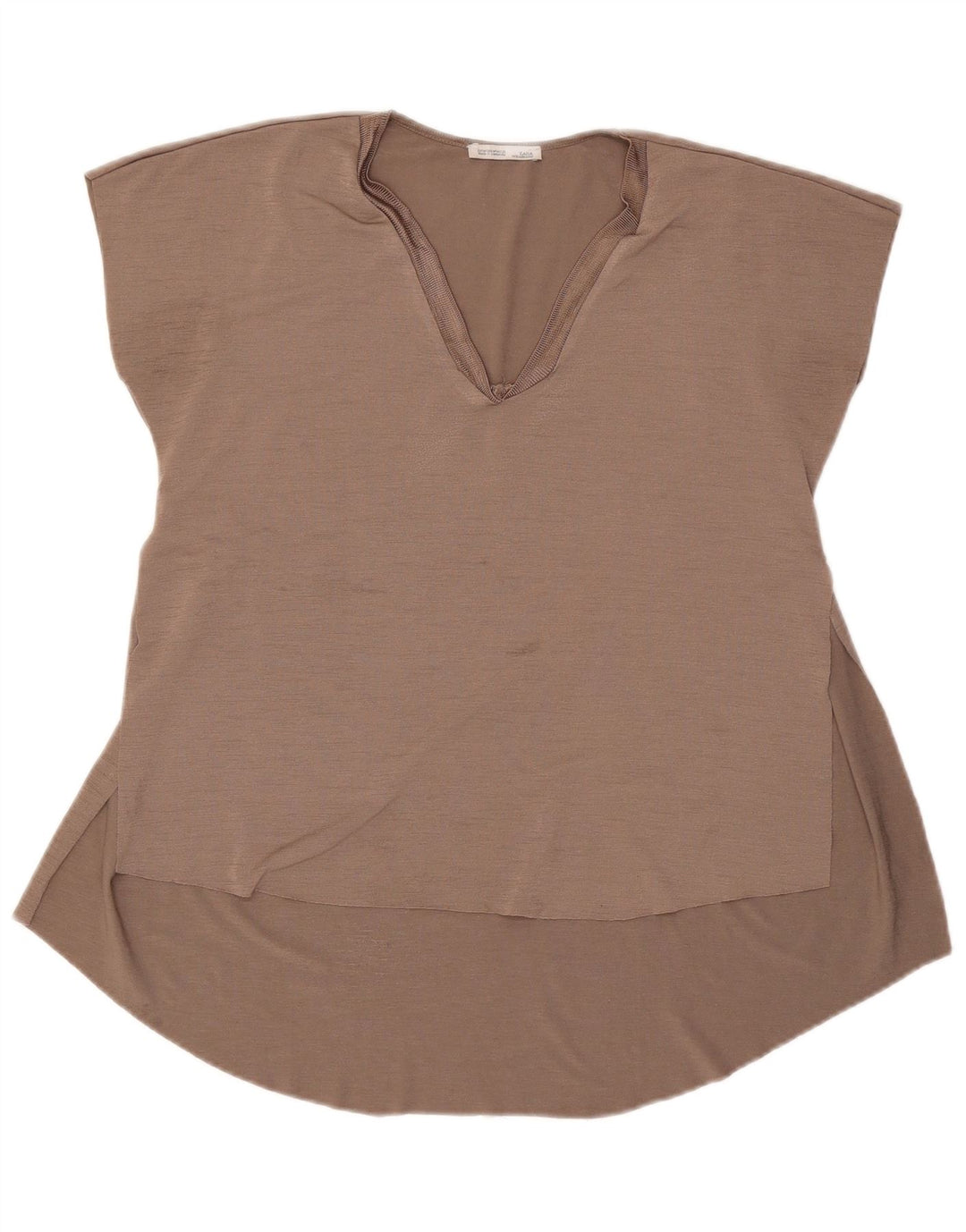 ZARA Damen Blusentop UK 14 Mittelgrau