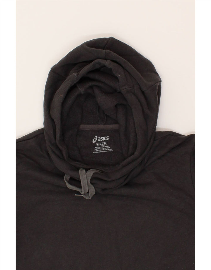 ASICS Mens Hoodie Jumper Medium Grey Colourblock Cotton Vintage Asics and Second-Hand Asics from Messina Hembry 