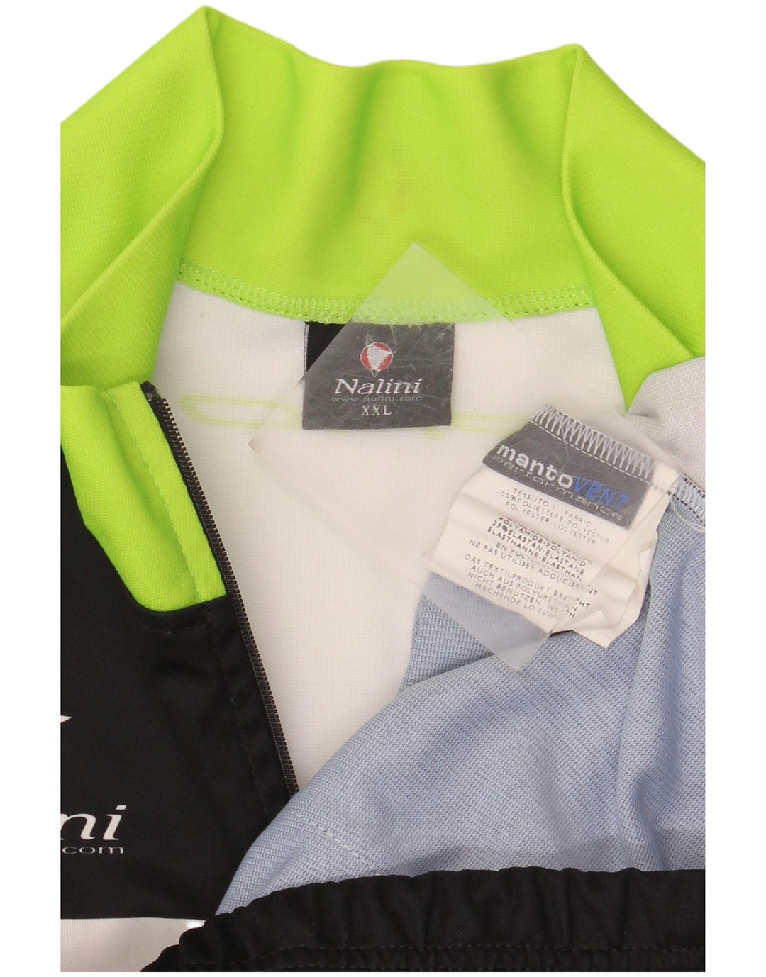 NALINI Herren-Trainingsanzugoberteil mit Grafik, 2XL, schwarzes Farbblock-Polyester