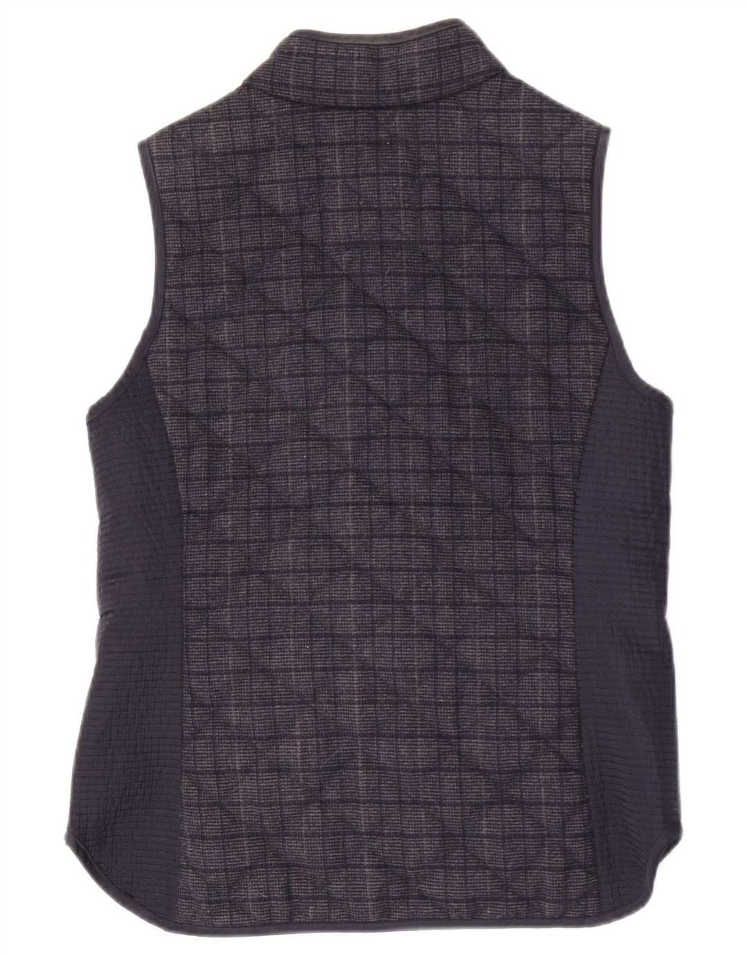 Crew Clothing Damen-Steppweste UK 10 Small Navy Blue Check Polyester