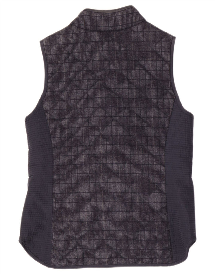 Crew Clothing Damen-Steppweste UK 10 Small Navy Blue Check Polyester