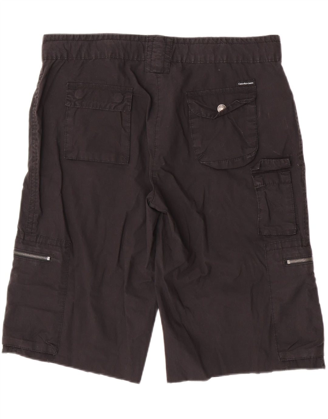 Calvin Klein Jeans Damen Cargoshorts W32 Mittelschwarze Baumwolle