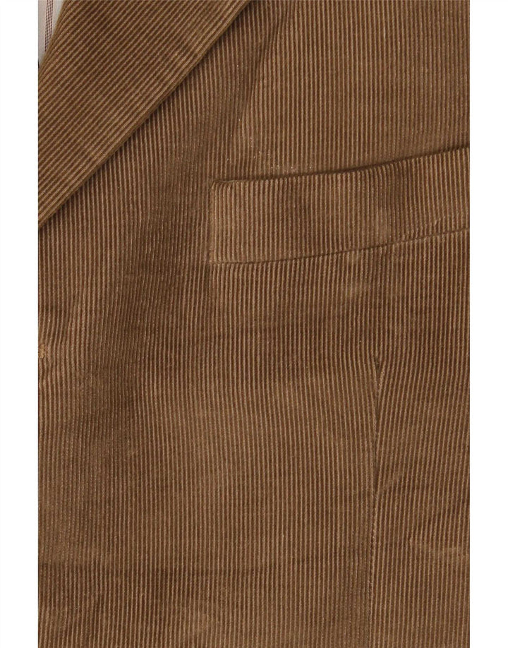 Marks & Spencer Herren-Blazer aus Cord mit 3 Knöpfen, Gr. 42, Braun