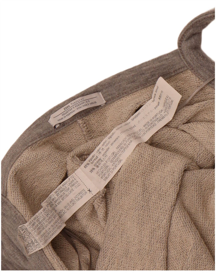 Ärmelloser Overall für Damen von Zara, UK-Größe 10, Größe S, graue Baumwolle