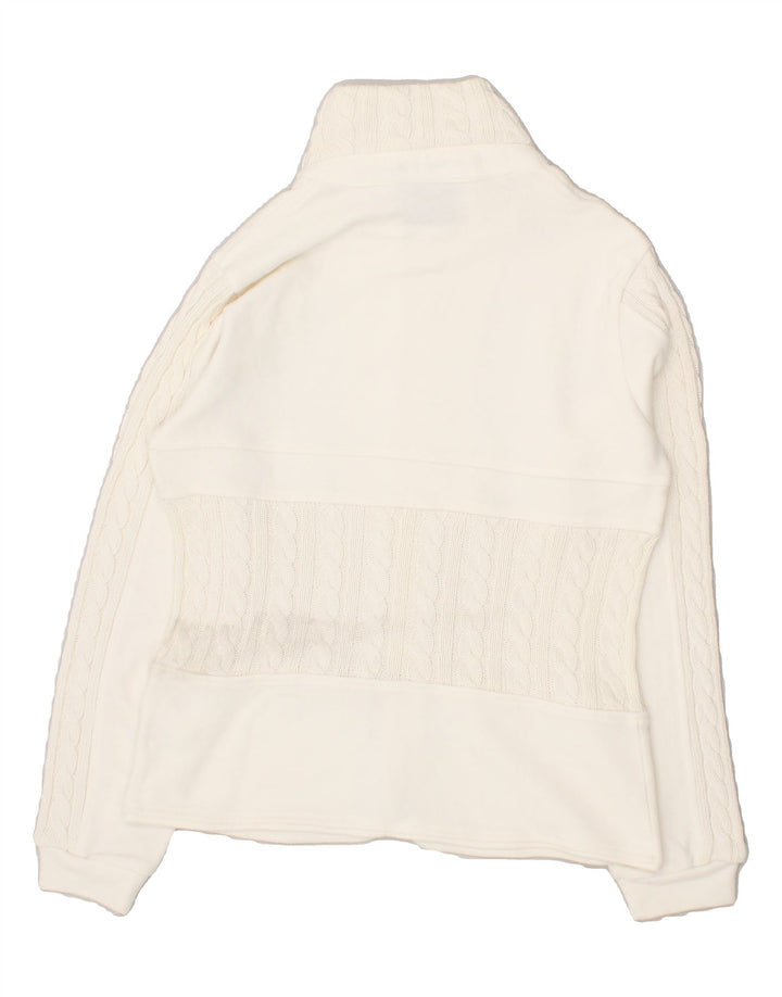 AUSTRALIAN Womens Cardigan Sweater IT 44 Medium Off White Cotton | Vintage AUSTRALIAN | Thrift | Second-Hand AUSTRALIAN | Used Clothing | Messina Hembry 