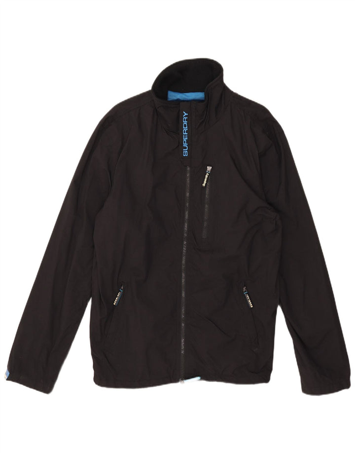 Superdry Herren The Windhiker Regenjacke UK 44 2XL Schwarz Nylon