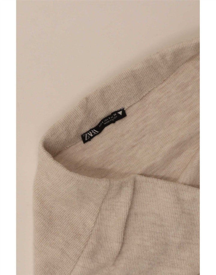 Zara Damen Midirock Small W26 Beige