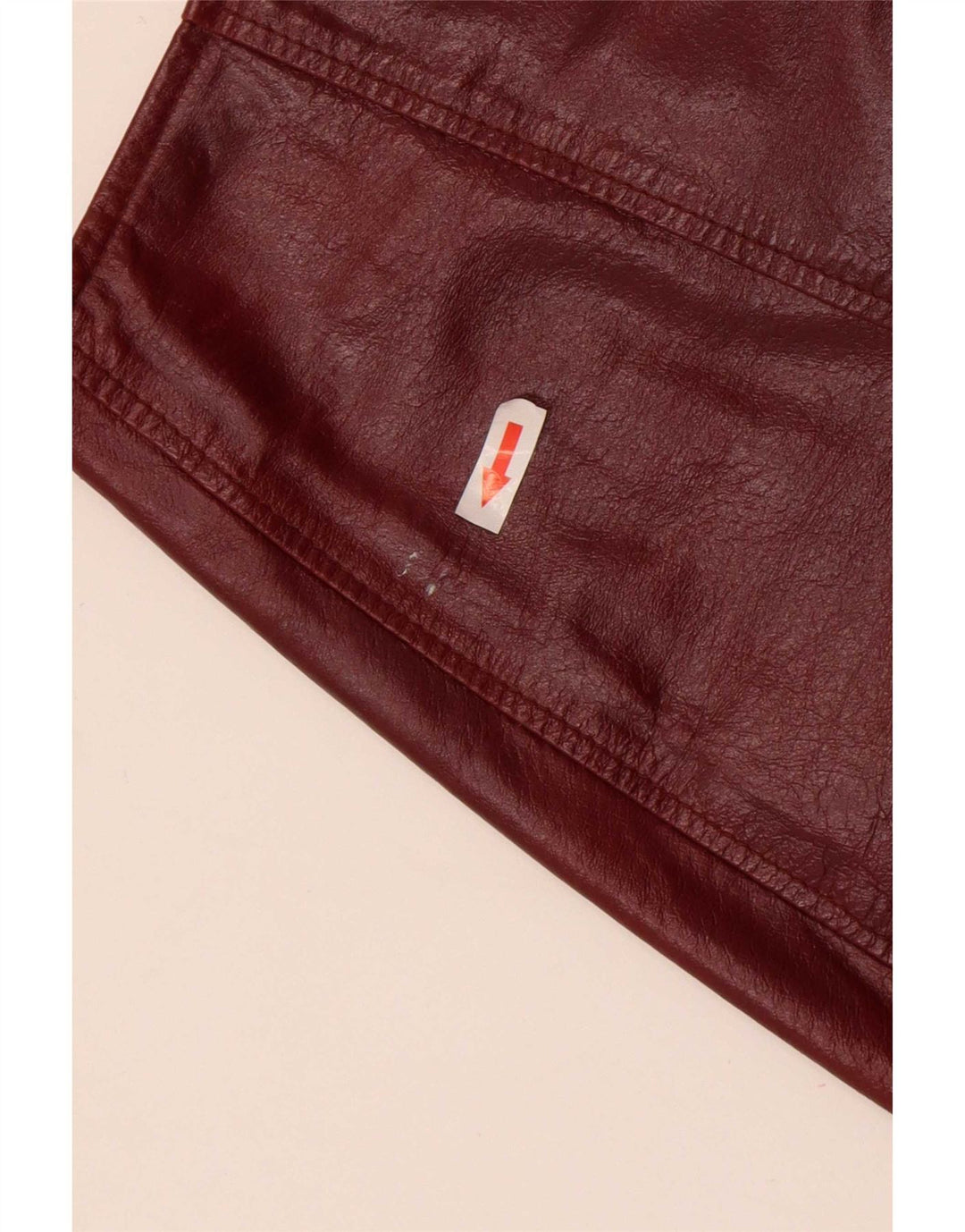 Conbipel Damen Mini-Lederrock IT 44 Medium W27 Kastanienbraunes Leder