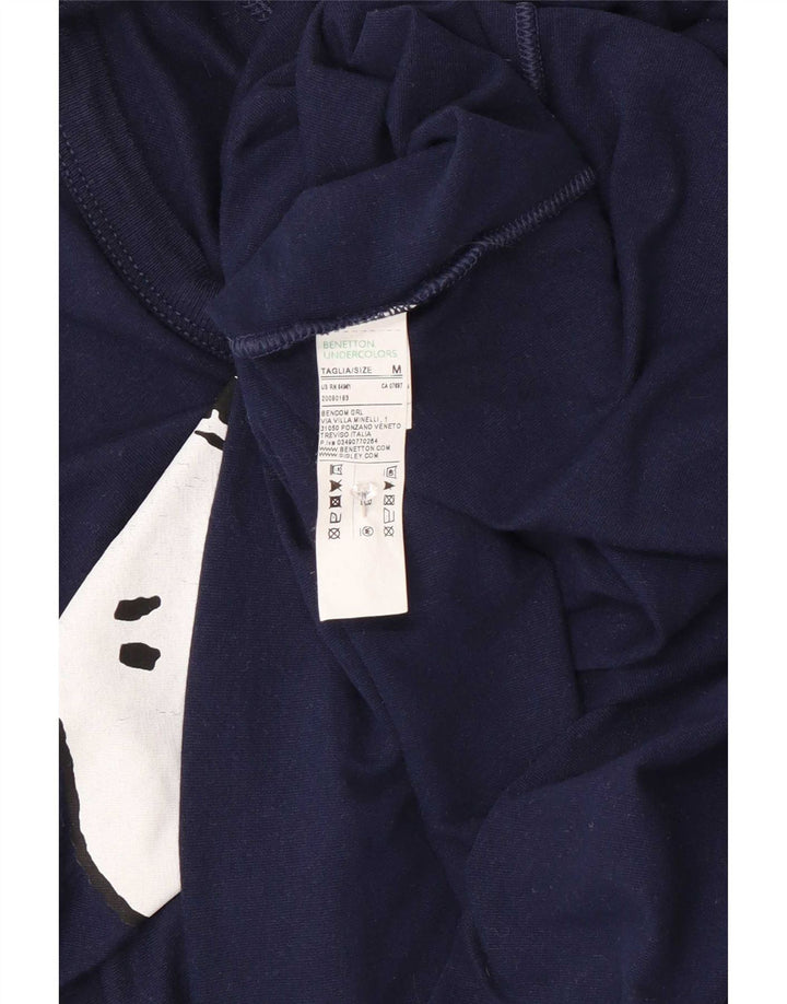 Benetton Herren Peanuts Grafik-Weste-Oberteil aus Baumwolle in mittlerem Marineblau