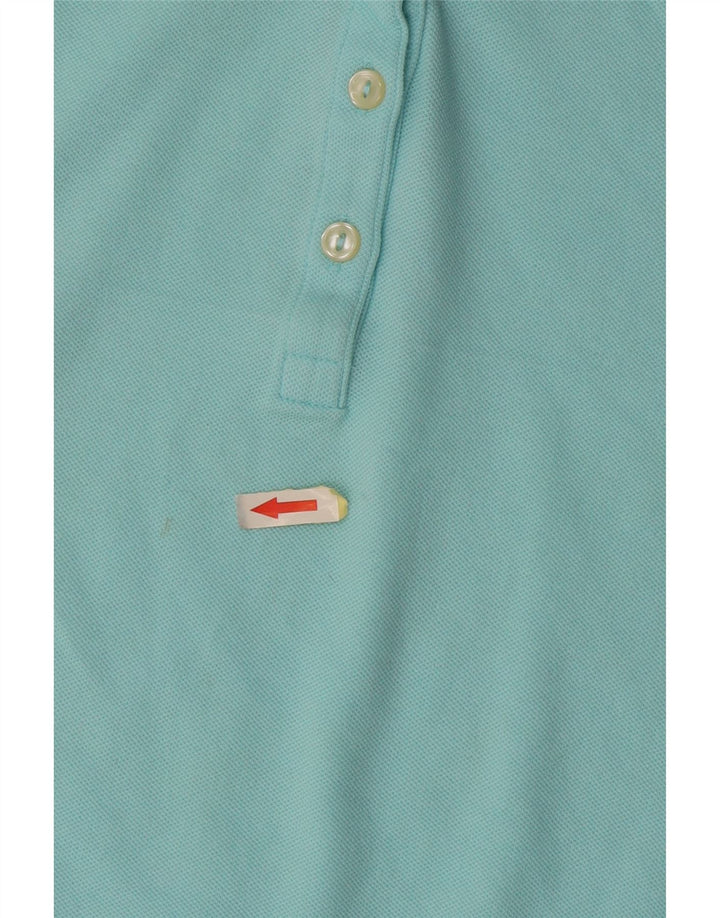 Lacoste Damen Poloshirt Größe 46 XL Blaue Baumwolle