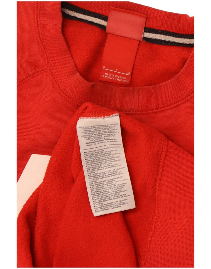 Nike Herren-Sweatshirt mit Grafik, Größe S, rote Baumwolle