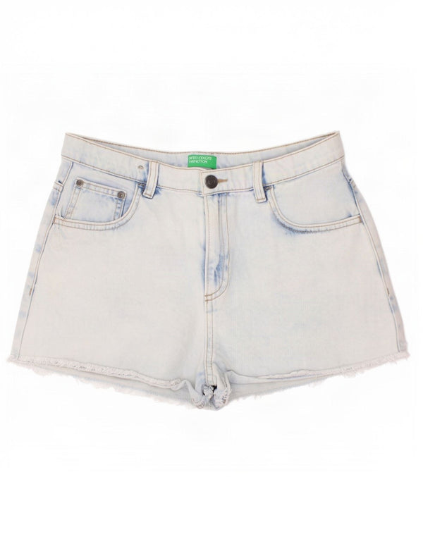 Benetton Jungen-Jeansshorts mit hoher Taille, 13–14 Jahre, 3XL W30, blaue Baumwolle