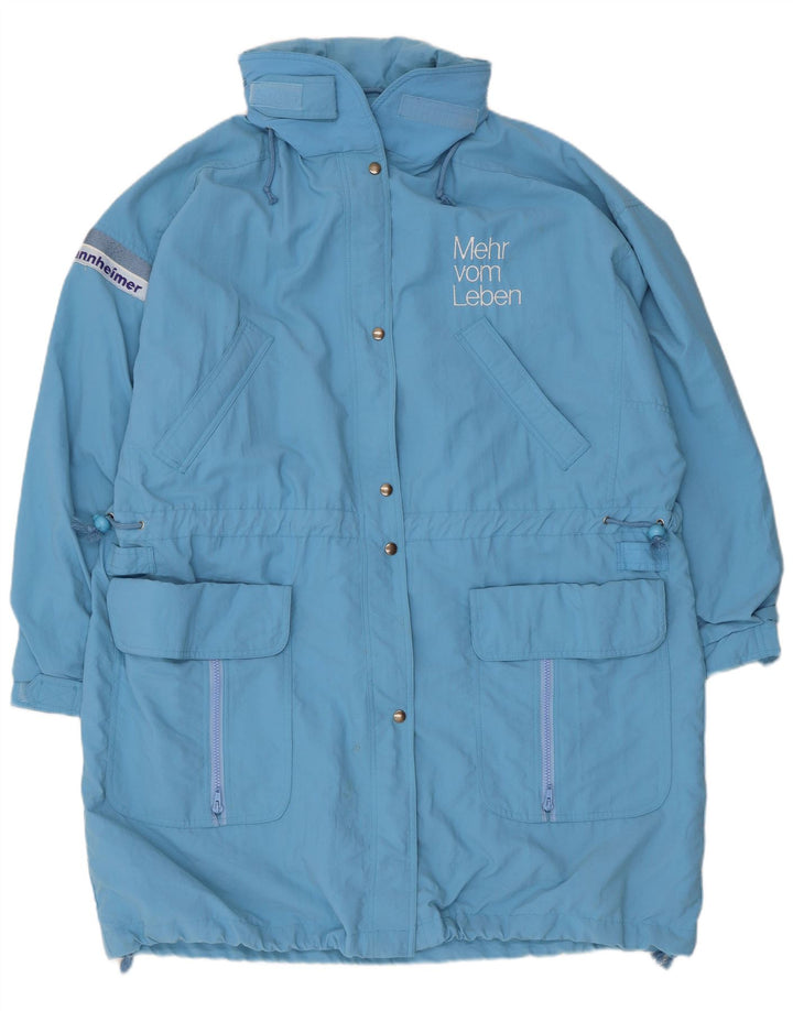 Tactel Damen-Windbreaker-Mantel mit Kapuze, übergroß, Gr. 10, Größe S, Blau, Polyamid