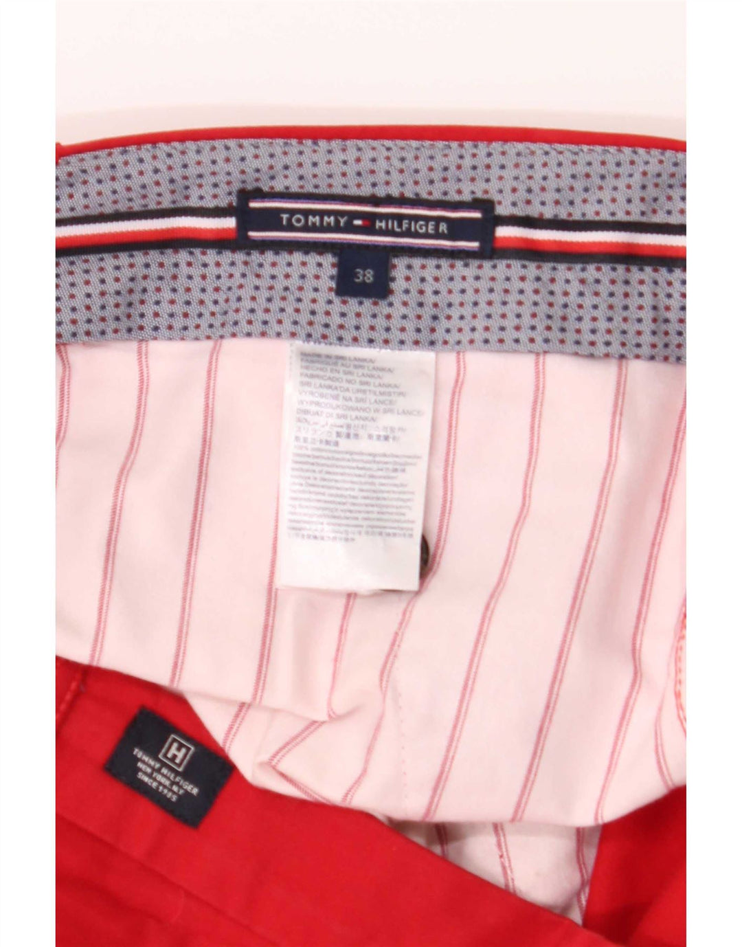 Tommy Hilfiger Herren Chino Shorts W38 XL Rot Baumwolle