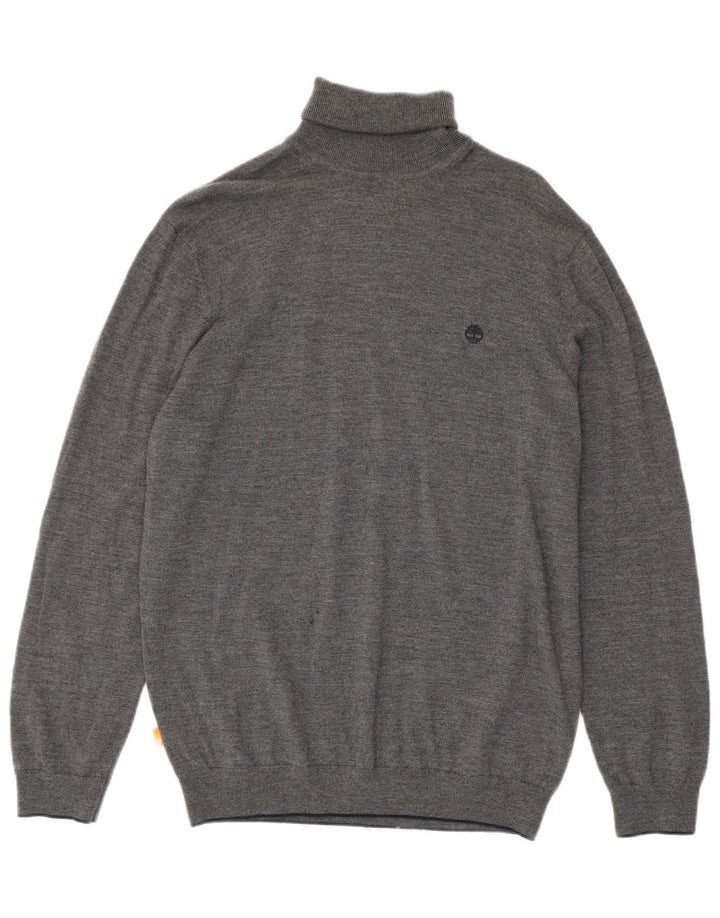 Timberland Herren-Pullover mit Rollkragen, XL, graue Wolle